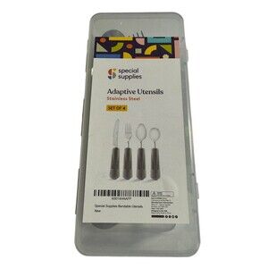 Adaptive Utensils Stainless Steel Knife Fork Spoon- Special Supplies - Brand New